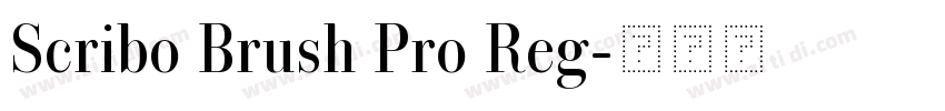Scribo Brush Pro Reg字体转换